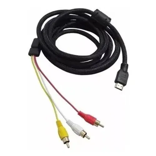 Cabo Adaptador Hdmi para Av 3 Rca 1.5 Metros