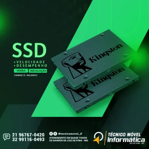 SSD 120GB com instalação inclusa, em domicílio