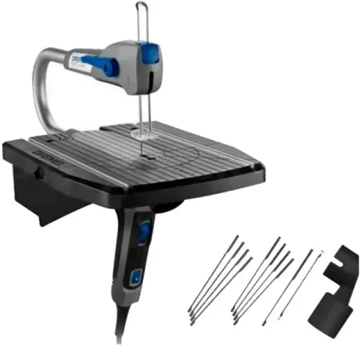 Dremel Moto-Saw Serra Tico-tico de Bancada com 2 Acoplamentos, 10 Acessórios e Maleta 220V