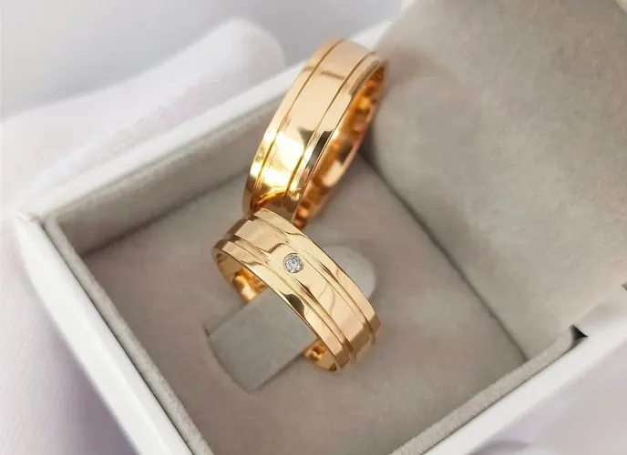 Aliança Ouro 18k 8g 