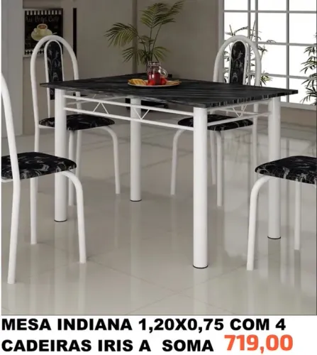 Mesa 4 cadeiras granito 120x 75 PROMOÇÃO- FRETE GRÁTIS