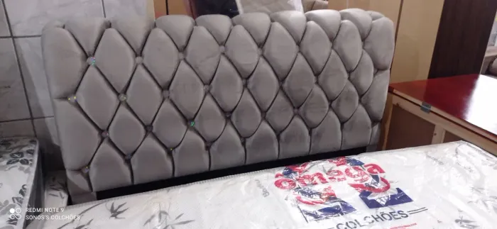 Cabeceira de Cama Box Luxo - Bege