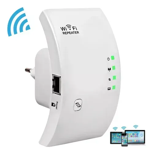 Repetidor De Sinal Wifi Amplificador Sem Fio Cor Branco