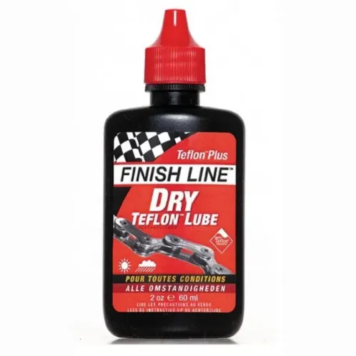 Óleo Lubrificante Finish Line Seco Teflon Plus Dry 60ml Vermelho Correntes Bicicleta 5335