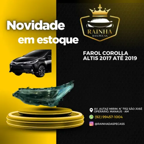 Farol Corolla Altis 2017 até 2019 
