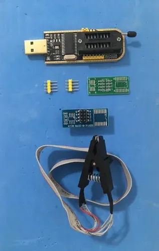 Kit Gravador Jacaré Soic8 Programador Eprom Ch341a + Pinça