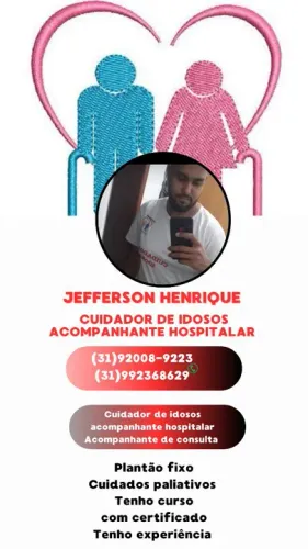 CUIDADOR DE IDOSOS ACOMPANHANTE HOSPITALAR
