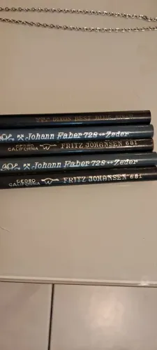 5 Lapis anos 70 de cor Johann Faber 728 Zeder