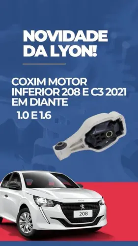 Coxim Motor Inferior Peugeot 208/ C3 2021 /...208 e Citroën C3 1.0 e 1.6