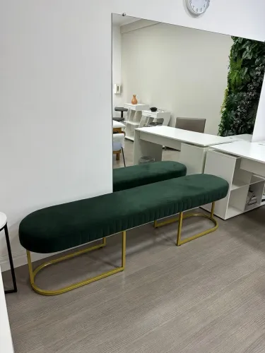 Banco suede verde