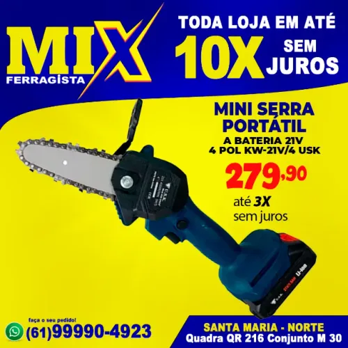 Mini Serra Portátil a Bateria 21V 4 Pol KW-21V/4 USK