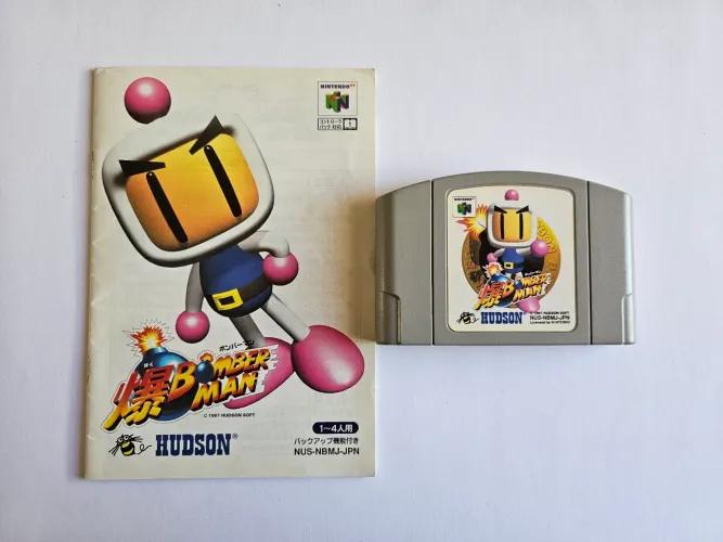 Bomber Man Nintendo 64 CARTUCHO E MANUAL ORIGINAL Japonês 