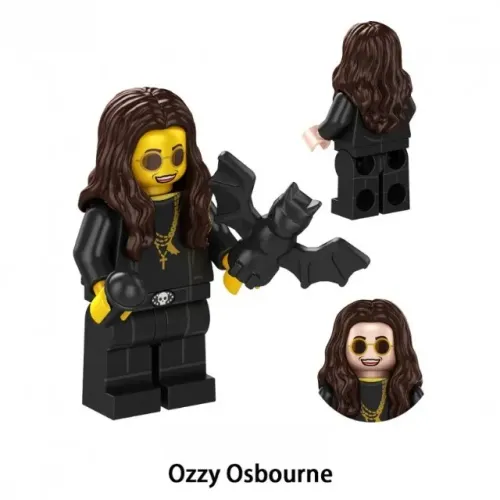 Ozzy Osbourne Boneco de miniatura de coleção com morcego eterno madness god of rock