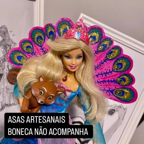 Asas artesanais Barbie Rosella Princesa da Ilha 