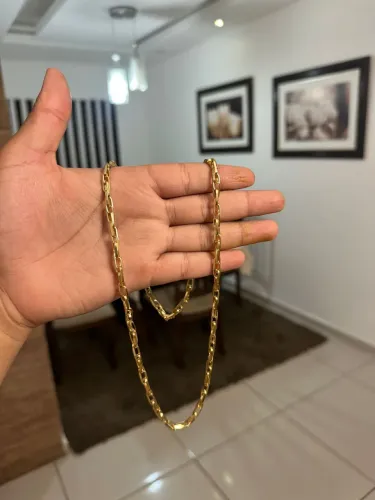 Ouro corrente trançada ouro 18k oco 