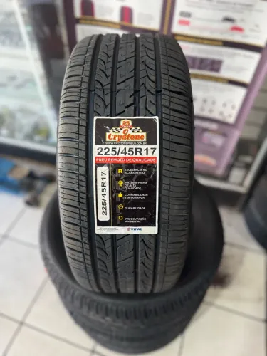 Pneu Crystone 225/45/R17 Remold de qualidade (instalação grátis)