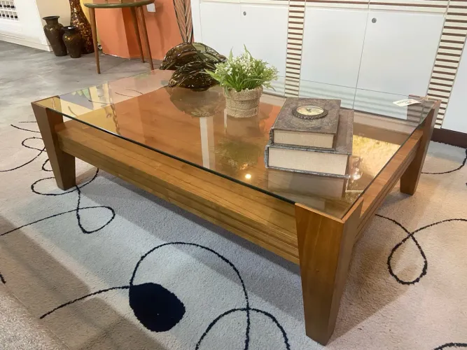 Mesa de Centro Com Tampo Vidro