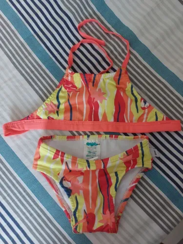 Biquíni infantil PUC tamanho 1 - estampa divertida.