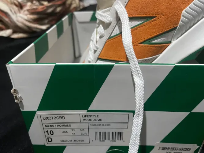 Tênis New Balance UXC72CBD Laranja e Branco - Novo