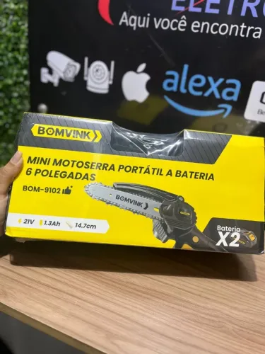 Mini Motosserra Portátil a Bateria - Bomvink - 6 Polegadas