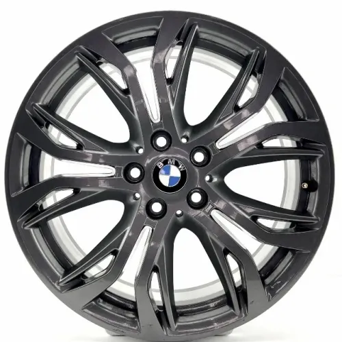 JOGO DE RODAS ORIGINAIS BMW X1 2021 ARO 18X7,5 GRAFITE DIAMANTADO 5X112 ET 51 SEMINOVAS