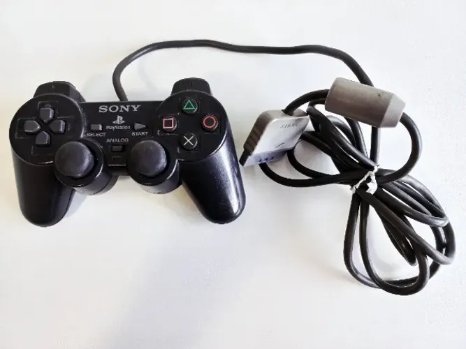 Controle PS1 Original Diamond Black Dualshock Série A Raro!