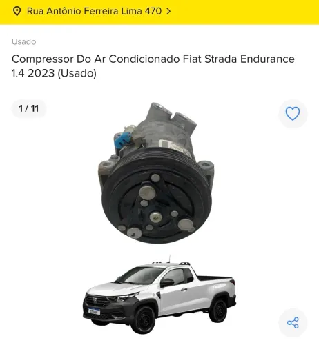 COMPRESSOR AR CONDICIONADO FIAT STRADA ENDURANCE 2024
