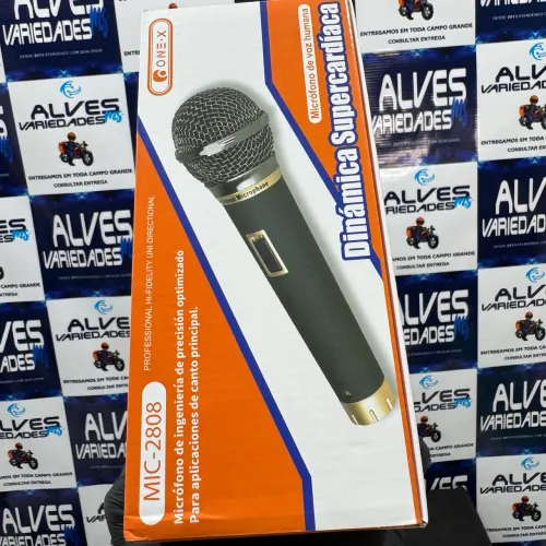 Microfone musical Com cabo p10 é lindo acabamento 