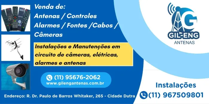 Temos: Eletricista, Antenista, Tecnico De Cameras e Alarmes etc