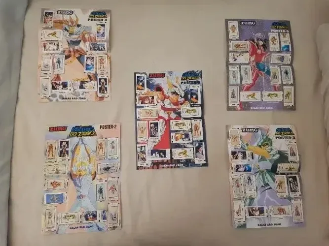 Álbum Poster Os Cavaleiros Do Zodíaco Figurinha Zung Original