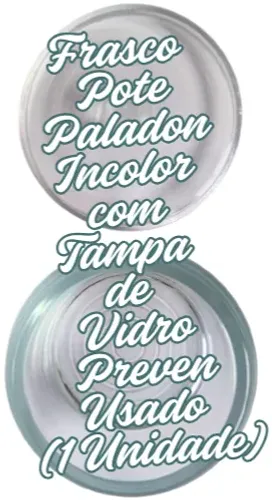 Frasco Palad. com Tampa de Vidro Usado