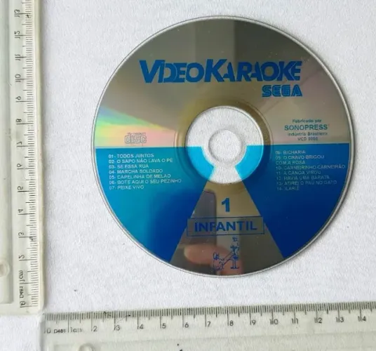CD-Rom para PC - Vídeo Karaoke Sega - Infantil - 2000 - Usado