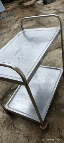Carrinho INOX de serviço 90cm comprimento"LEIA"