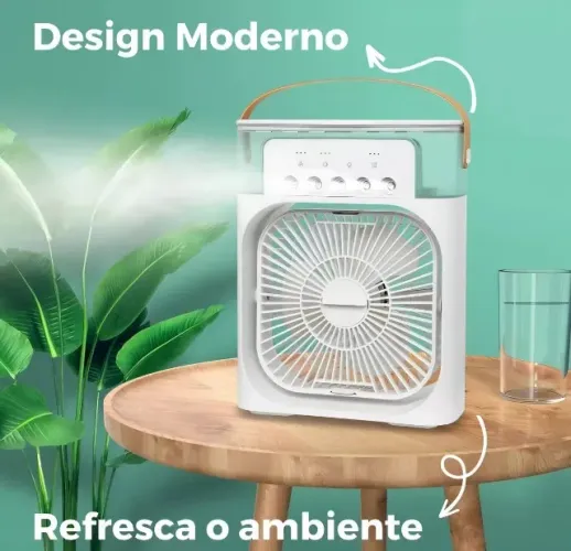Ventilador Umidificador Portátil Climatisador USB