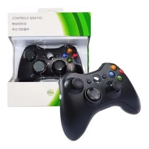 Manete Controle Sem Fio Para Video Game Xbox Preto