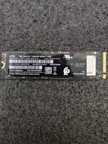 SSD NVMe PCIe 5.0 WD_BLACK SN8100 4TB 14800MBs Novo 100% Saúde