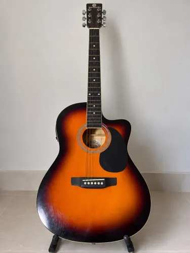 Violão Harmonics GE21-SB Eletroacústico Aço Sunburst + Capa
