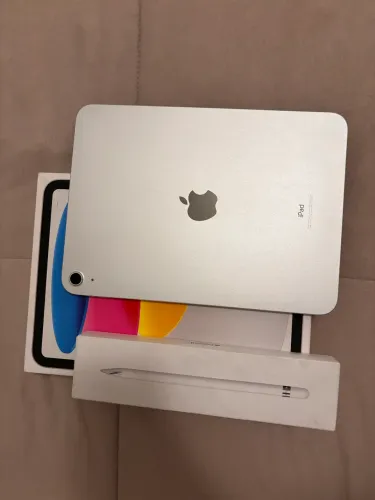 Ipad 10a gen 64gb prata + Apple Pencil 1a Gen