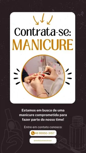 Vaga para manicure