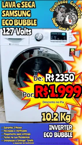 LAVA E SECA SAMSUNG ECO BUBBLE AIR WASH Entregamos Grátis*! Garantia!
