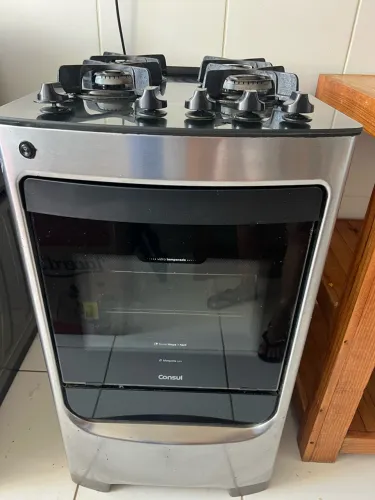 Fogão 4 Bocas Consul Inox Mesa de Vidro