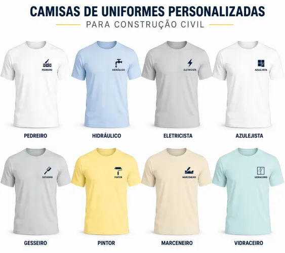 Camisas personalizadas para construção civil