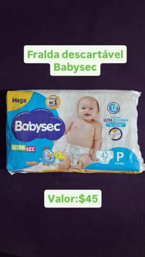 Fraldas descartáveis babysec