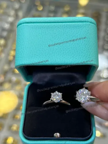 Anel solitário tiffany & co tiffany 2 carat