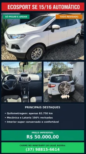 Ford Ecosport SE 1.6 16V Flex 5P Aut. 2016