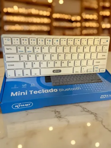 Mini teclado knup bluetooth Branco an15