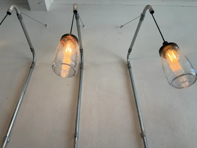Luminárias par lojas ou casa tipo retrô são 3