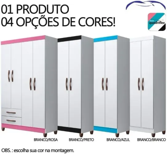 GUARDA ROUPA 4 PORTAS ALBATROZ