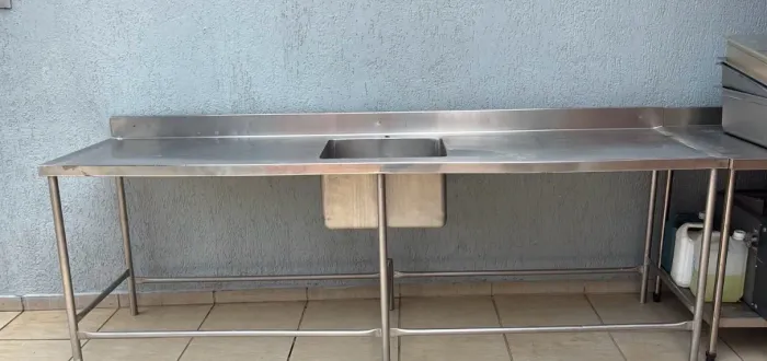 Pia industrial inox . 2,00 x0,70
