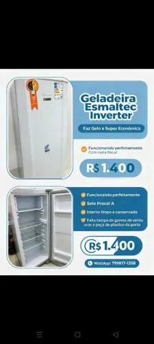 Geladeira esmaltec um ano de uso